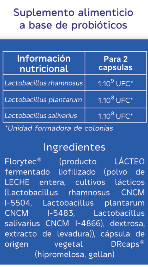 Etiqueta del probiotico 3-biotico