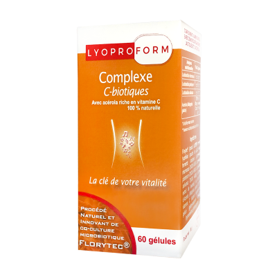 Les compléments alimentaires probiotiques Lyoproform avec acérola riche en vitamine C pour soutenir votre système immunitaire et maintenir votre équilibre digestif