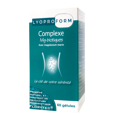 Les compléments alimentaires Probiotiques Lyoproform avec magnésium marin pour lutter contre le stress et maintenir l'équilibre de votre flore