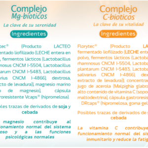 Etiqueta del pack vitalidad de probioticos