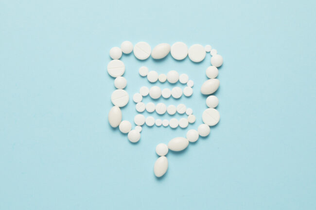 Intestines and pills, probiotics, antibiotics. Gut protection, recovery from illness and treatment Dosage optimale des probiotiques avec lyoproform
